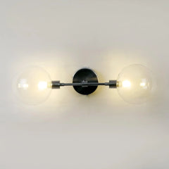 Dual Glass Ball Sconce