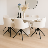 Synera Modern 6 Seater Dining Table Set