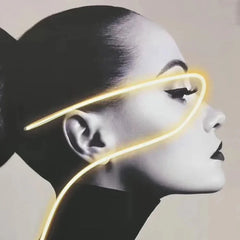 Wall painting with LED light