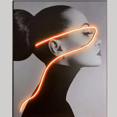 Wall painting with LED light