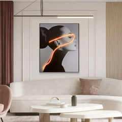 Wall painting with LED light