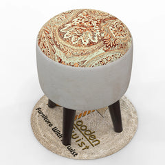 Wooden Twist Elite Puffy Ottoman Stool For Living Room Pack Of 1 - Wooden Twist UAE