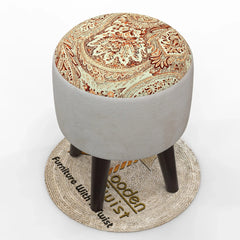 Wooden Twist Elite Puffy Ottoman Stool For Living Room Pack Of 1 - Wooden Twist UAE