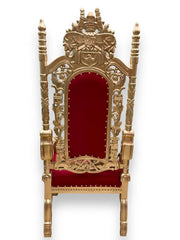Luxurious High Back Throne Chair - Wooden Twist UAE