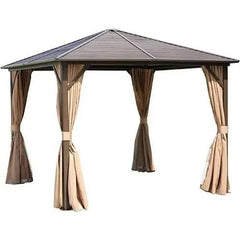 Wooden Twist Tranquil Aluminum Outdoor Pergola Gazebo Perfect for Cozy Gatherings 3 x 3 Meters - Wooden Twist UAE