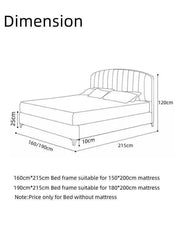 Wooden Twist Impel Modernize Velvet Upholstery Bed for Luxury Bedroom - Wooden Twist UAE