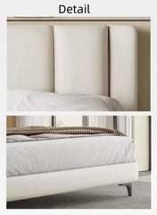 Wooden Twist Italian Minimalism Modernize Leatherette Upholstery Bed for Luxury Bedroom - Wooden Twist UAE