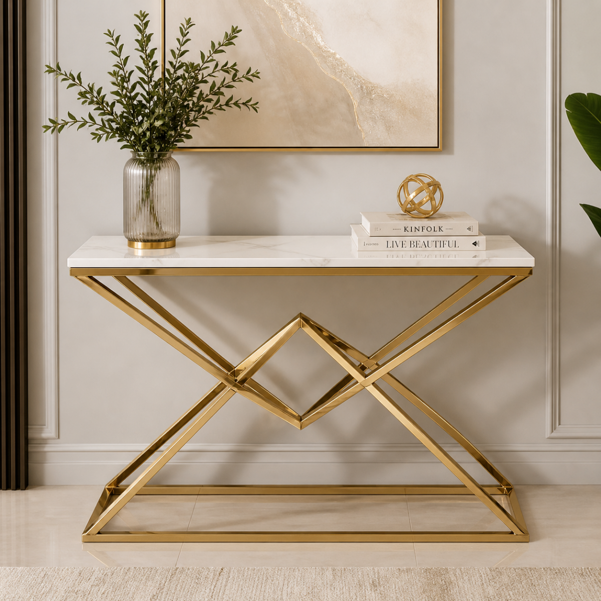 Aurelio Prism Luxe Console Table