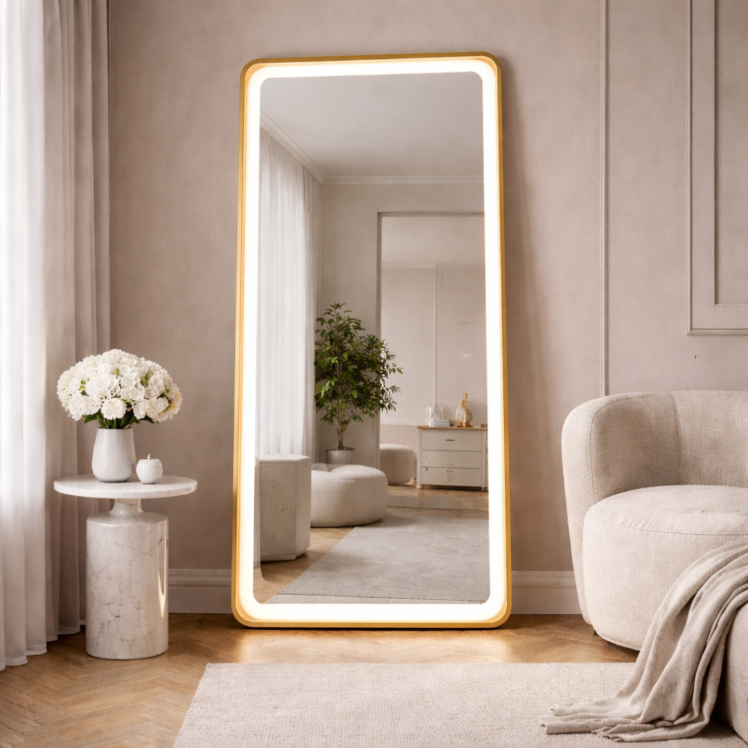 Golden Smart LED Mirror with Touch Control
