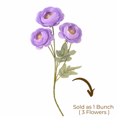 Artificial Purple Ranunculus Flower