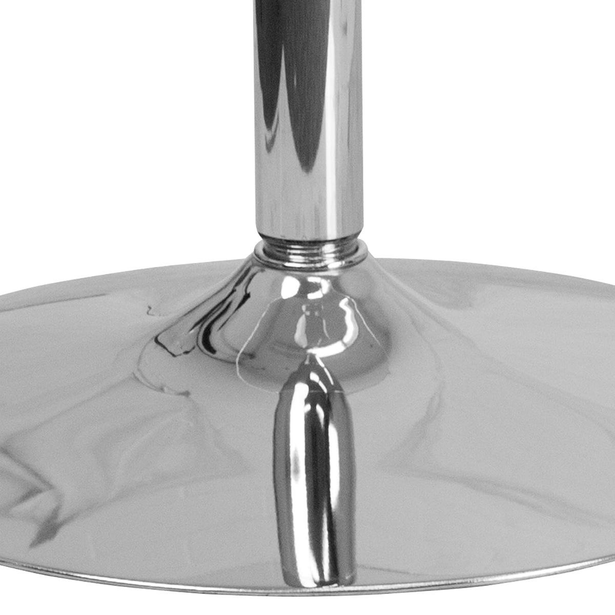 Wooden Twist Round Glass Top Cocktail Bar Table with Chrome Pedestal Base | 60 x 105 cm