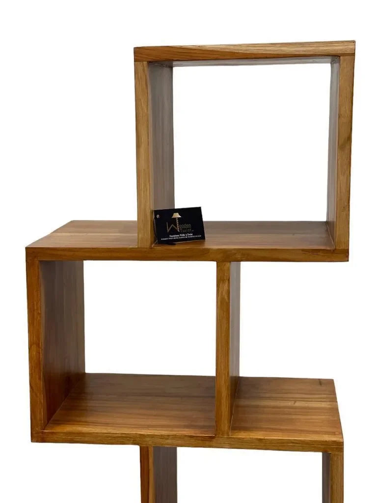 Wooden Twist Zig-Zag Bookshelf
