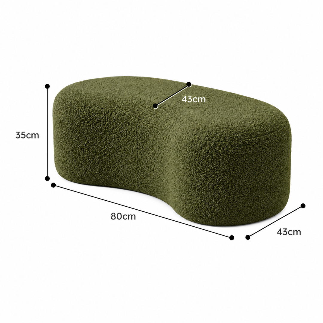 Fern bench ottoman dimensions: 80 cm long x 43 cm deep x 35 cm high