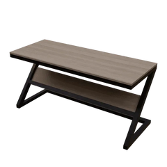 Wooden Twist Z-Shaped Executive Study Desk Table laminated Top with Steel Base - Wooden Twist UAE