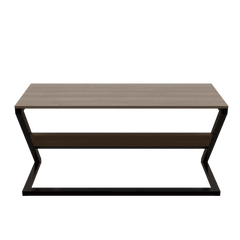 Wooden Twist Z-Shaped Executive Study Desk Table laminated Top with Steel Base - Wooden Twist UAE
