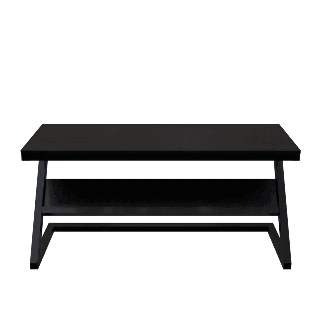 Wooden Twist Z-Shaped Executive Study Desk Table laminated Top with Steel Base - Wooden Twist UAE
