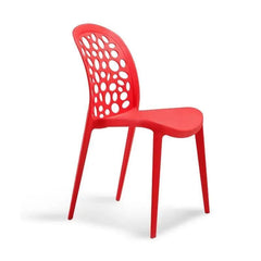 Wooden Twist Flexile Strong Modern Back Stacking Chair Stylish Dining Chair for Plastic Cafe Restaurant, Indoor & Outdoor Use - Wooden Twist UAE
