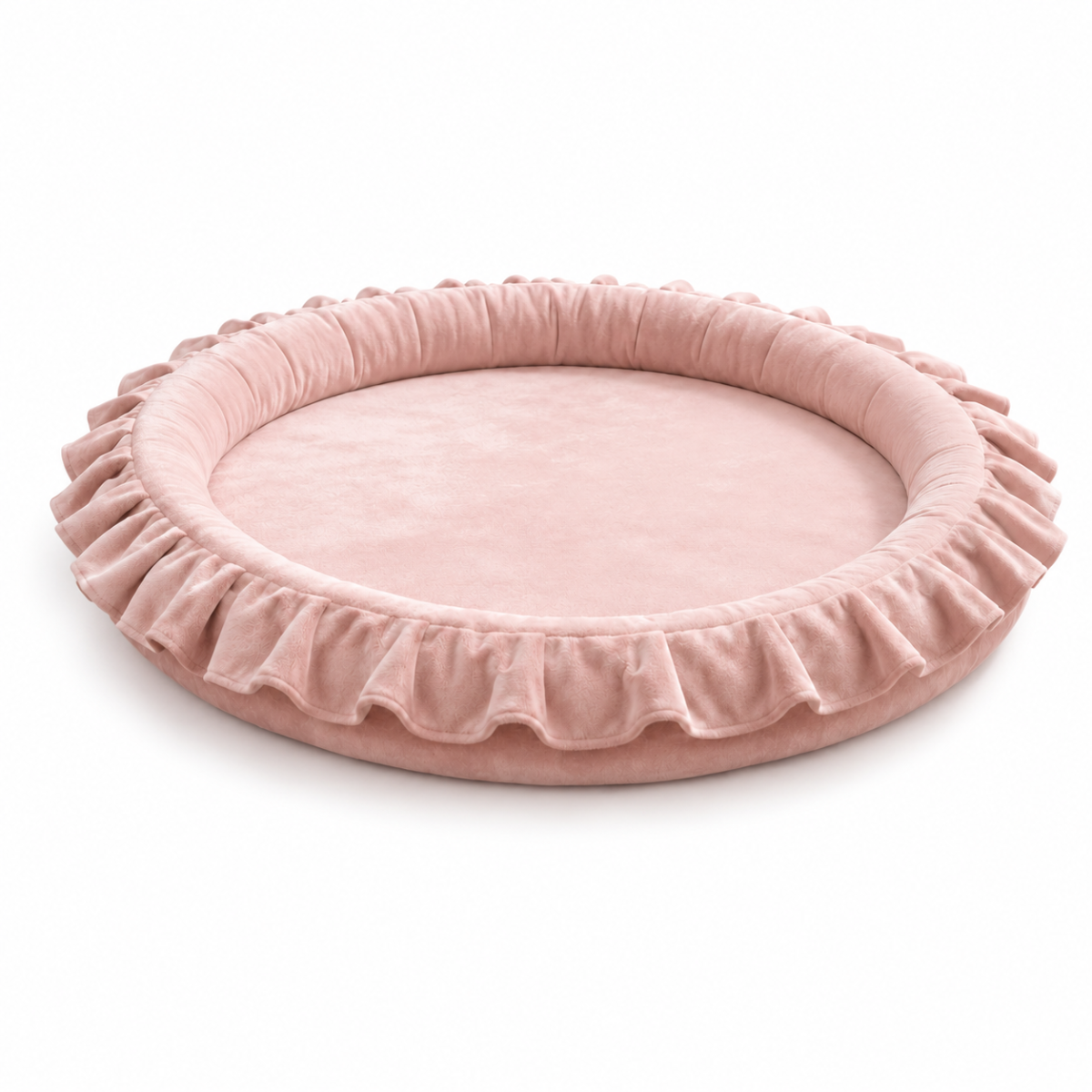 Wooden Twist Pink Velvet Baby Playmat – white background product shot