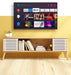 Modern Tv Entertainment Unit Cabinet With Open Shelf Natural Finish (Teak Wood) - Wooden Twist UAE
