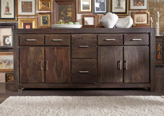 Wooden Handicrafts Royal Look Sideboard Cabinet (6 Drawers + 2 Door) - Wooden Twist UAE