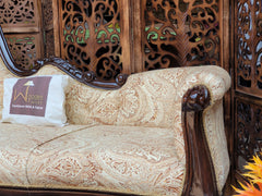 Céleste Wooden Couch for Home & Office Chaise Lounge Settee - Wooden Twist UAE