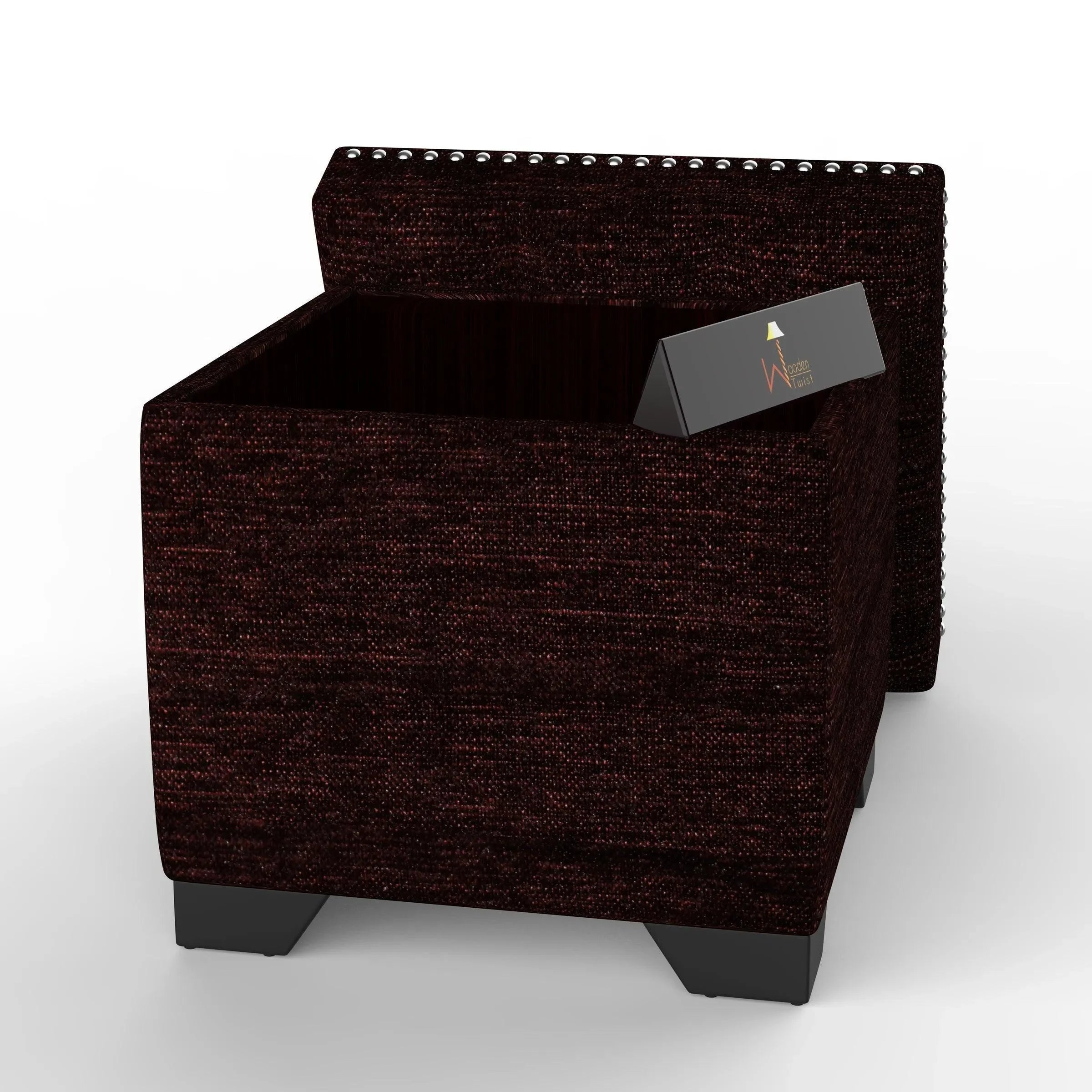 Eccentric Stool Cum End Table with Storage - Wooden Twist UAE