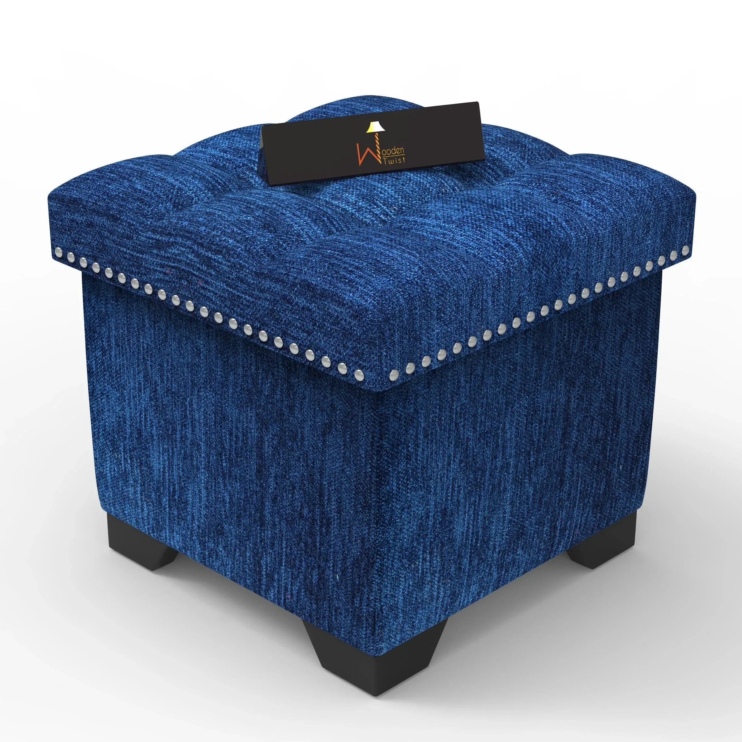 Eccentric Stool Cum End Table with Storage - Wooden Twist UAE