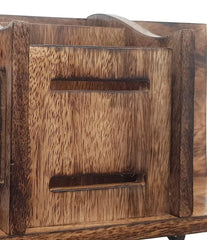 Solid Wood Wall Shelf Mobile Holder & Cloth Hanger - Wooden Twist UAE