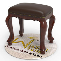 Wooden Twist Staple Handmade Teak Wood Pouffes & Ottoman Stool - Wooden Twist UAE