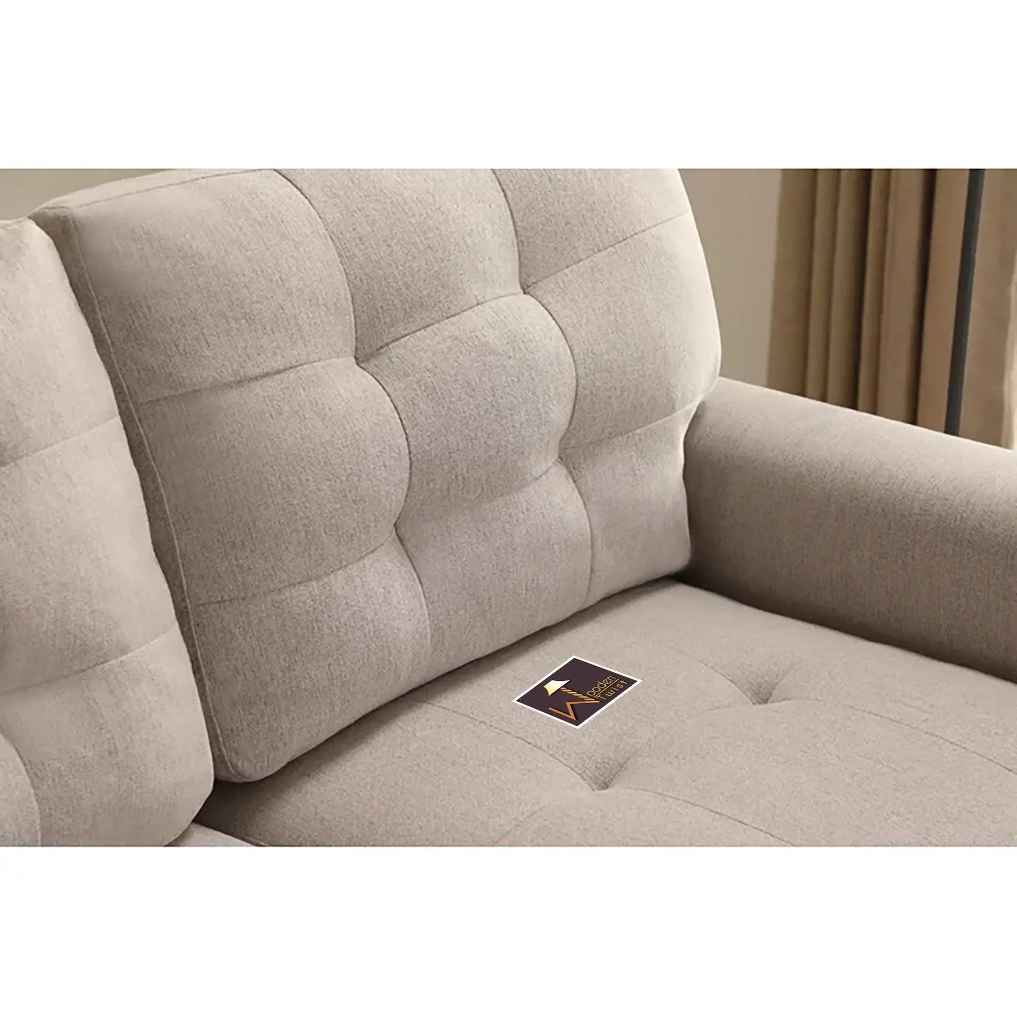 Modern 5 Seater L-Shape Sofa Cum Bed with Comfort Cushion - Wooden Twist UAE