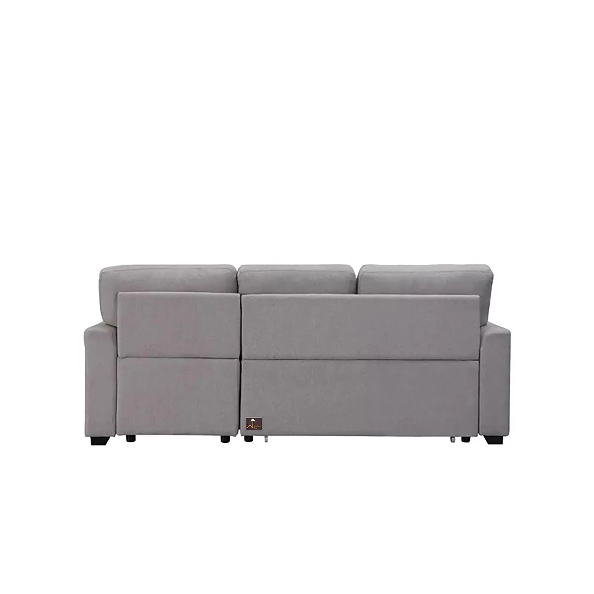 Modern 5 Seater L-Shape Sofa Cum Bed with Comfort Cushion - Wooden Twist UAE