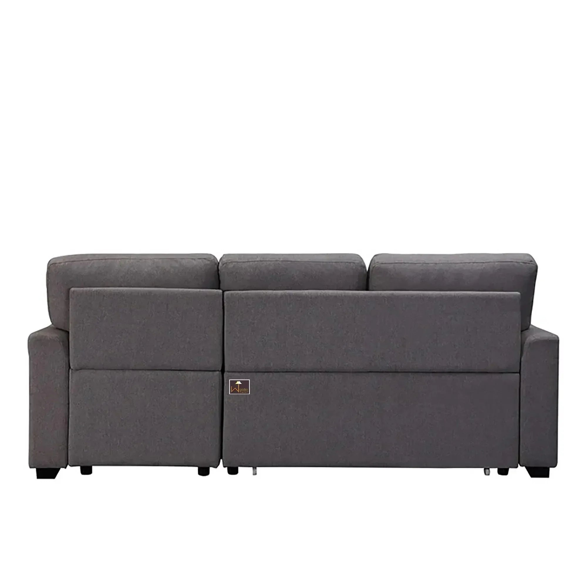 Modern 5 Seater L-Shape Sofa Cum Bed with Comfort Cushion - Wooden Twist UAE