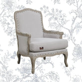 Wooden Bransford Arm Chair (Taupe Polyester) - Wooden Twist UAE