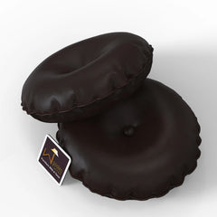 Round Pillow Cushion for Couch Chair Car Bed Comfort For Backrest Leatherette (Set of 2) - Wooden Twist UAE