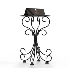 Metal Plant Stand Patio Indoor Outdoor Wrought Iron/Flowers Planter Shelf - Wooden Twist UAE