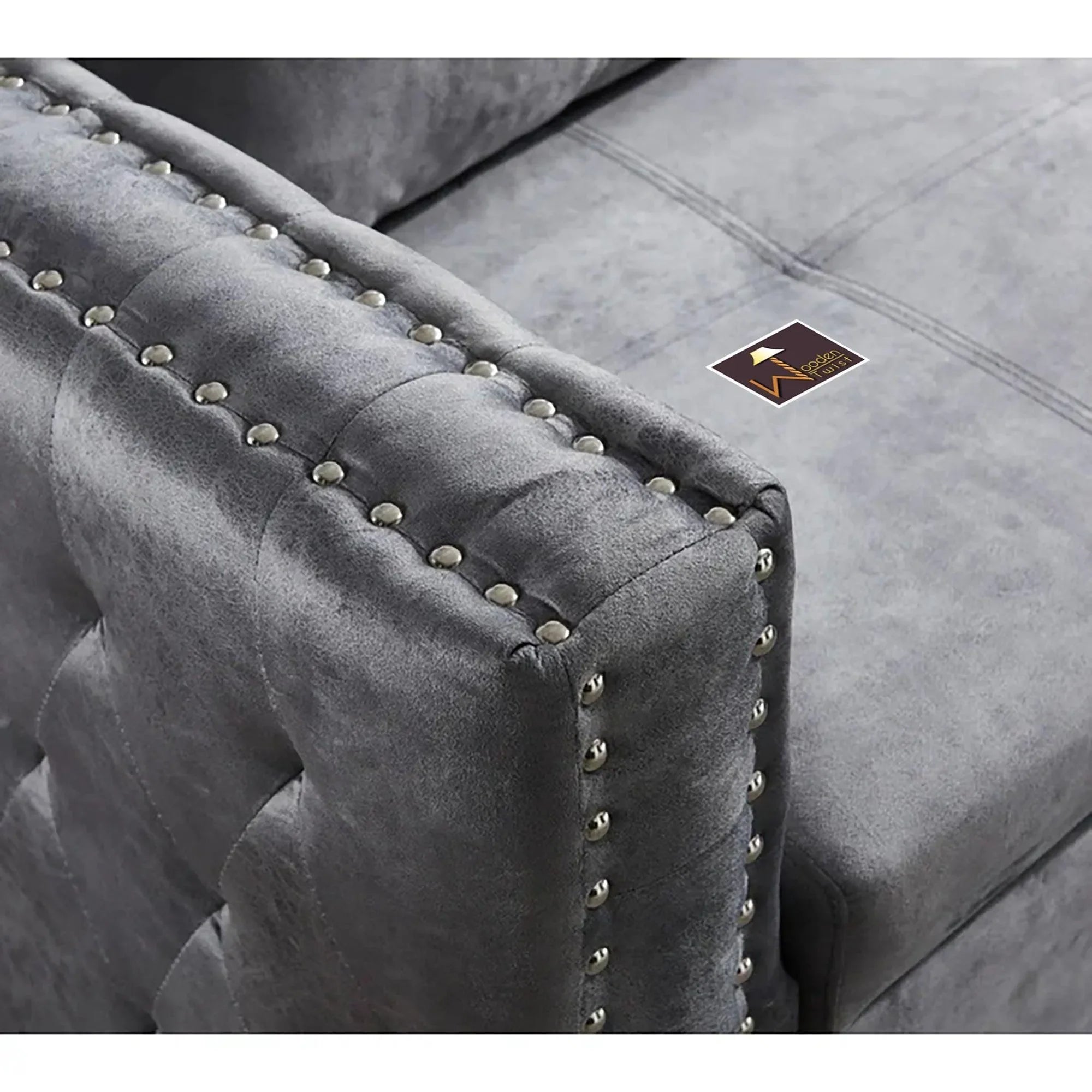Modern Style L-Shape Sofa Bed with Comfort Cushion - Wooden Twist UAE