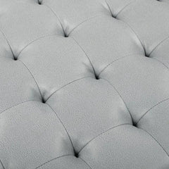 Wide Leatherette Tufted Square Coffee Table For Living Room - Wooden Twist UAE