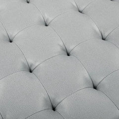 Wide Leatherette Tufted Square Coffee Table For Living Room - Wooden Twist UAE