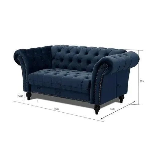 Modern Chesterfield 2 Seater Sofa - Wooden Twist UAE