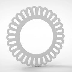 Round Shaped Exquisite Wall Panel In White - Wooden Twist UAE