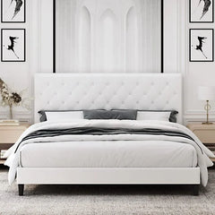 Modern Platform Queen Size Bed - Wooden Twist UAE