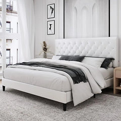 Modern Platform Queen Size Bed - Wooden Twist UAE