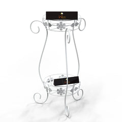 Metal Flower Pot Stand (White) - Wooden Twist UAE