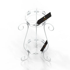 Metal Flower Pot Stand (White) - Wooden Twist UAE