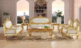 Royal Antique Gold Carved Sofa Set - WoodenTwist