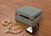 Square Antique Print Wooden Jewellery Box - Wooden Twist UAE