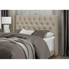 Modern Golden Leatherette Standard Queen Size Bed - Wooden Twist UAE