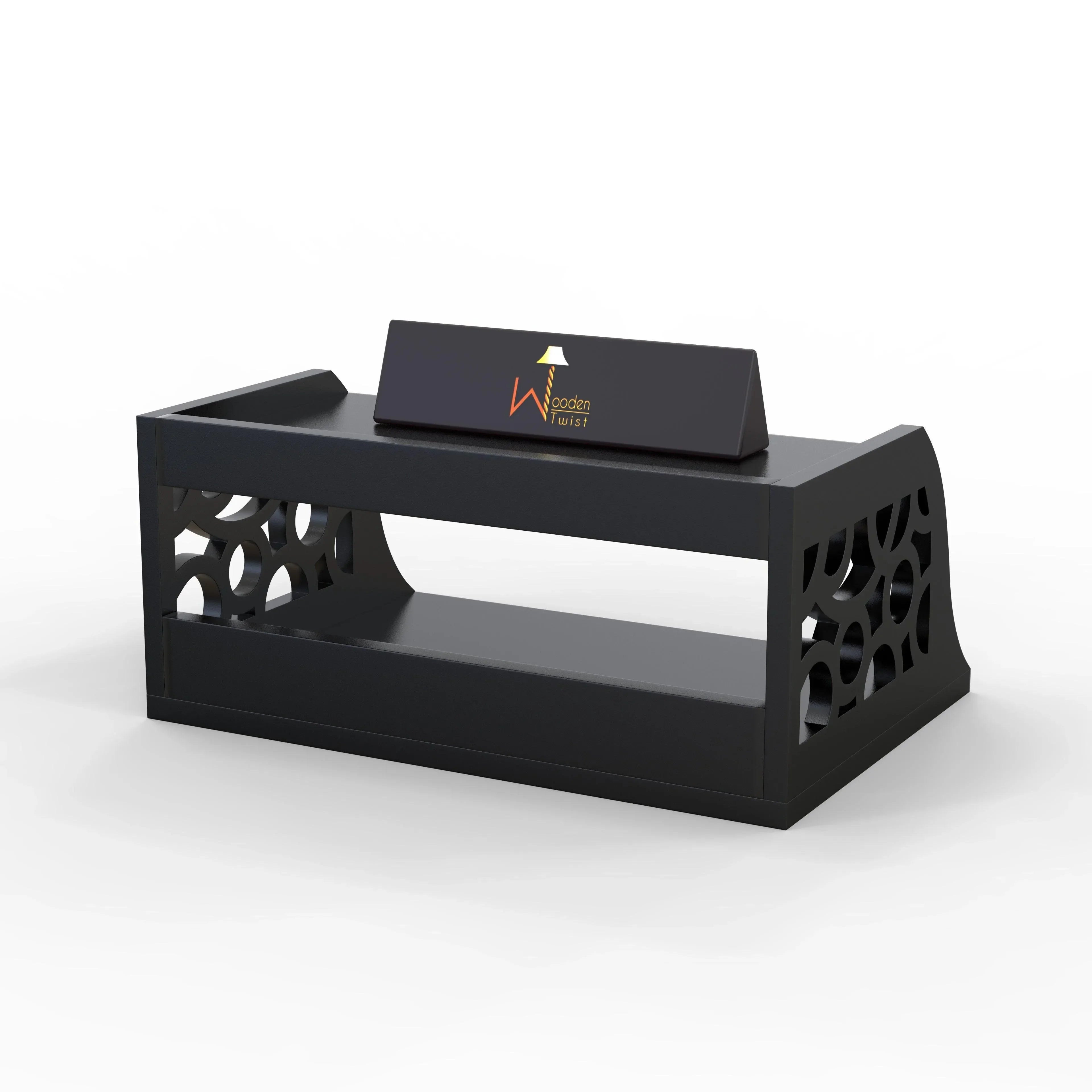 Wooden Set Top Box Wall Shelf for Setup Box WiFi Router | AC Remote Stand Wall Mounted Shelves - Wooden Twist UAE