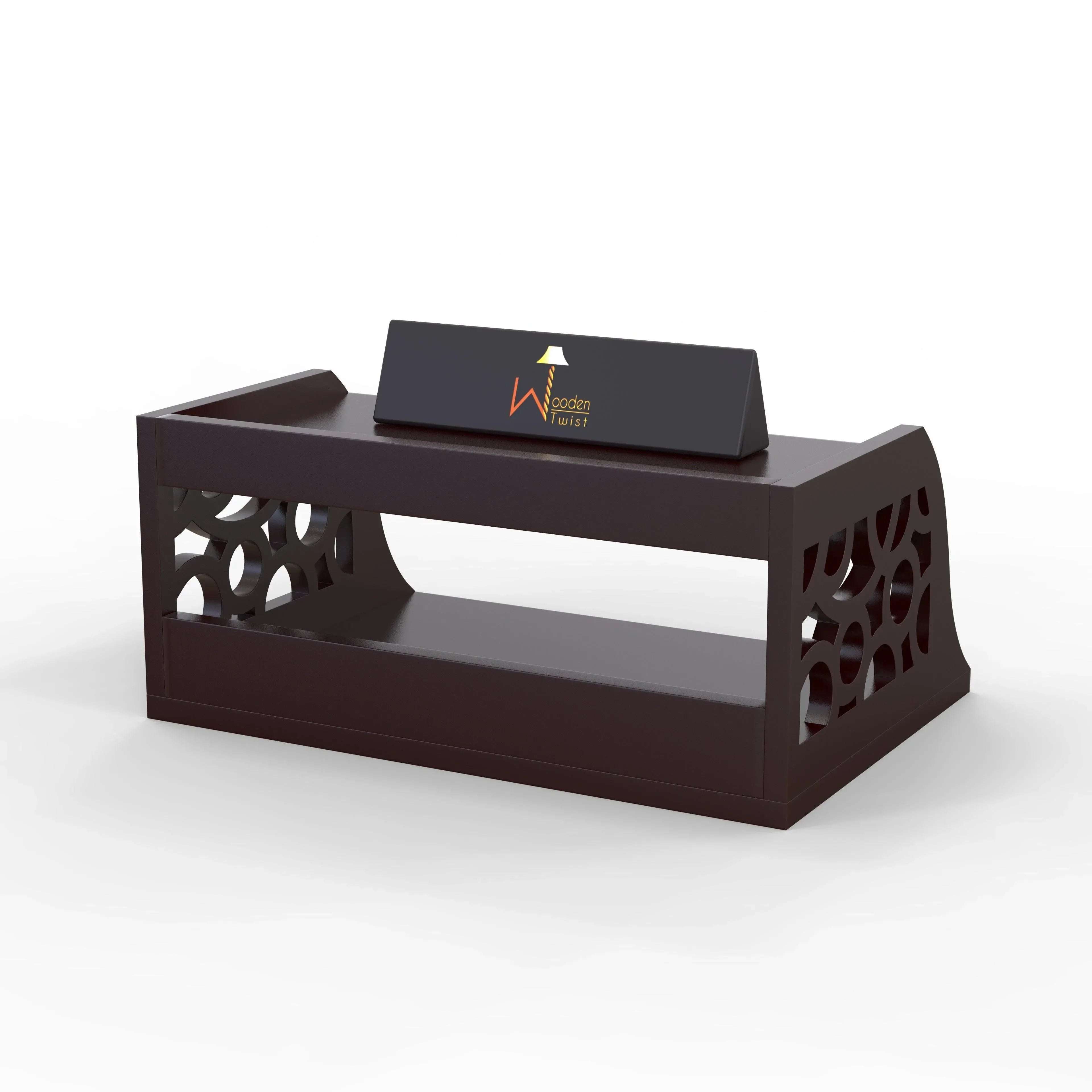 Wooden Set Top Box Wall Shelf for Setup Box WiFi Router | AC Remote Stand Wall Mounted Shelves - Wooden Twist UAE
