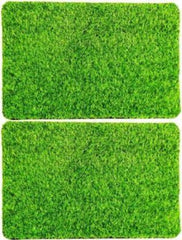 Anti Skid Natural Green Grass Doormat (Set of 2) - Wooden Twist UAE